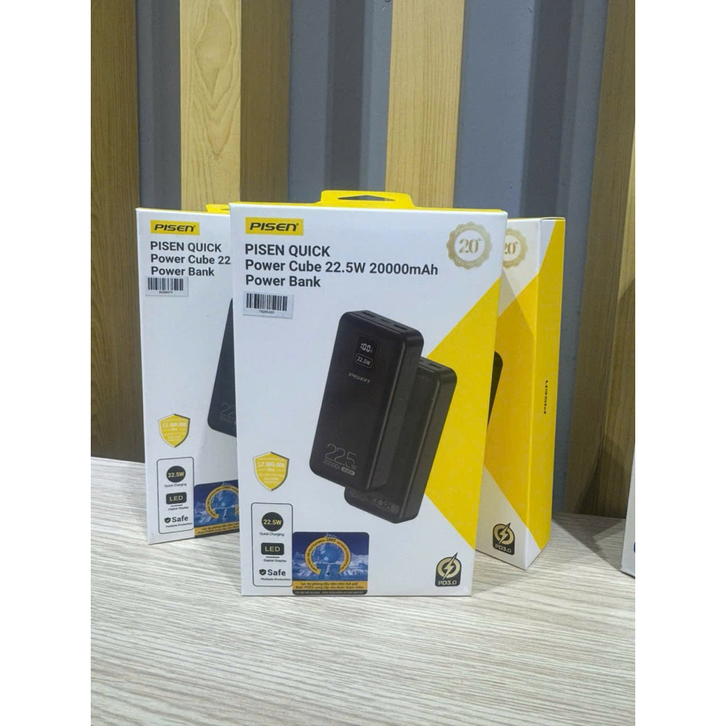 Pin Sạc Dự Phòng 20000mAh 22.5W Pisen