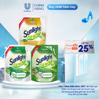 Nước rửa chén Sunlight Bio-care với thành phần từ 100% tự nhiên Túi 3.3kg