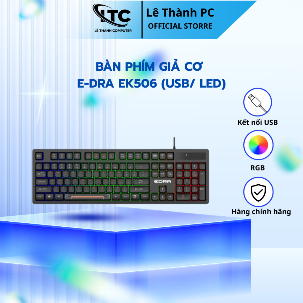 Bàn Phím Giả Cơ E-DRA EK506 (USB/ Led) -Bảo hành 24 tháng )