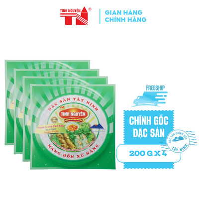Combo 4 Bánh Tráng Tây Ninh Tinh Nguyên (200gx4gói)