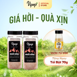 Combo Muối Hồng Hymalaya Vipep muối mỏ, gia vị nấu ăn, chăm sóc cơ thể, ngâm chân - Gia vị Vipep