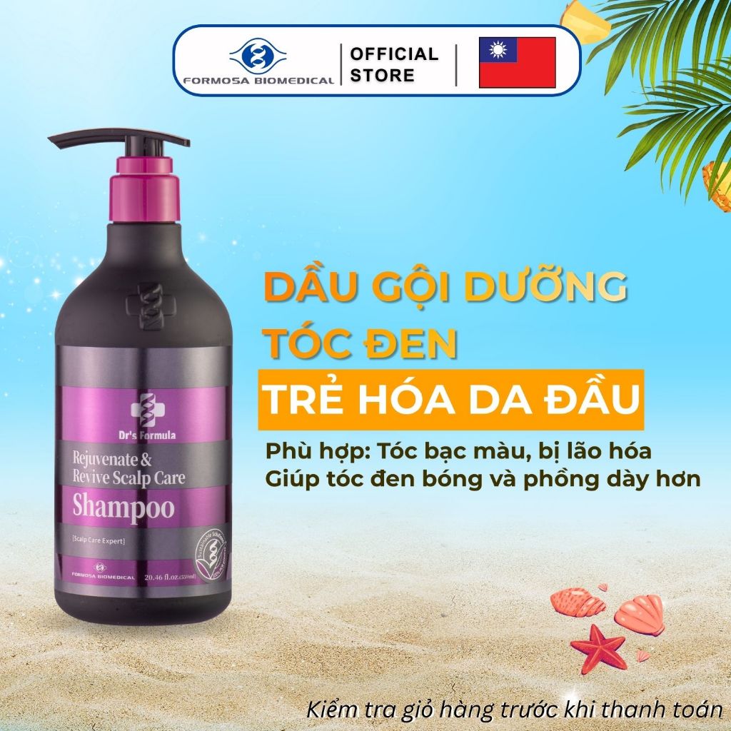 Dầu Gội Dưỡng Tóc Đen & Trẻ Hóa Da Đầu Dr's Formula Rejuvenate & Revive Scalp Care Shampoo