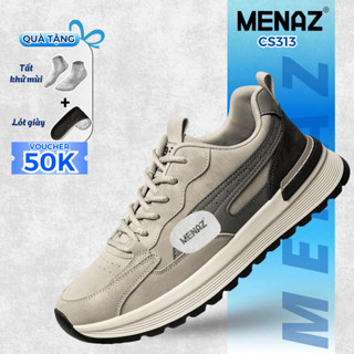 Giày Sneaker Thể Thao Nam Siêu Nhẹ CS313 MENAZ Vải Da Microfiber Cao Cấp Đế Cao Su Non Êm Chân