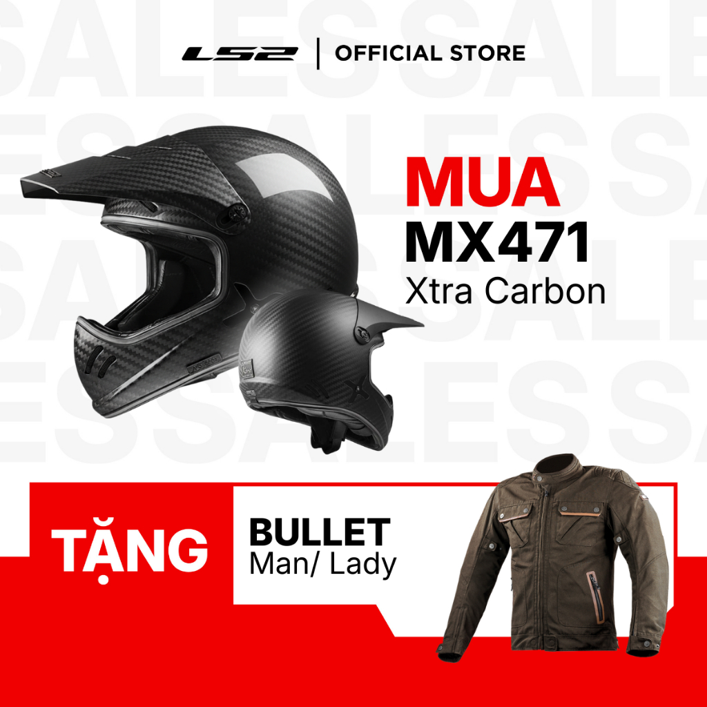 [Mua 1 Tặng 1] Mũ Cào Cào LS2 MX471 Xtra Carbon ECE22.05 Offroad Touring [Bảo Hành Chính Hãng 2 Năm]