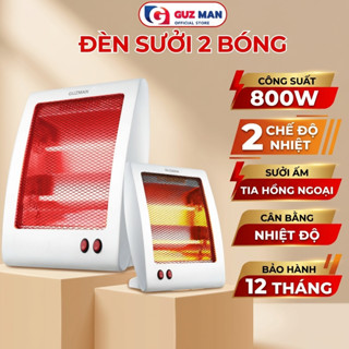 Máy Sưởi Ấm Đèn Sưởi Điện Hồng Ngoại 2 Bóng Công Suất 800w đèn sưởi cho bé, phòng ngủ làm ấm nhanh an toàn