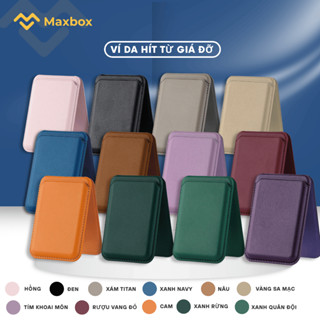 Ví da Magsafe có giá đỡ, đựng thẻ tích hợp, giá đỡ điện thoại hít từ