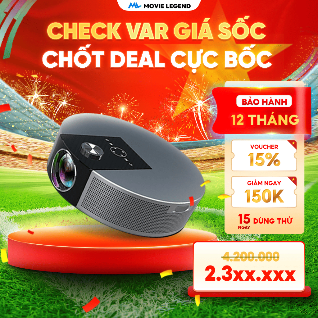 [ CHÍNH HÃNG ] Máy Chiếu Q10 Full HD - Máy Chiếu Movie Legend - Hỗ Trợ 4K, Xem Bóng Đá