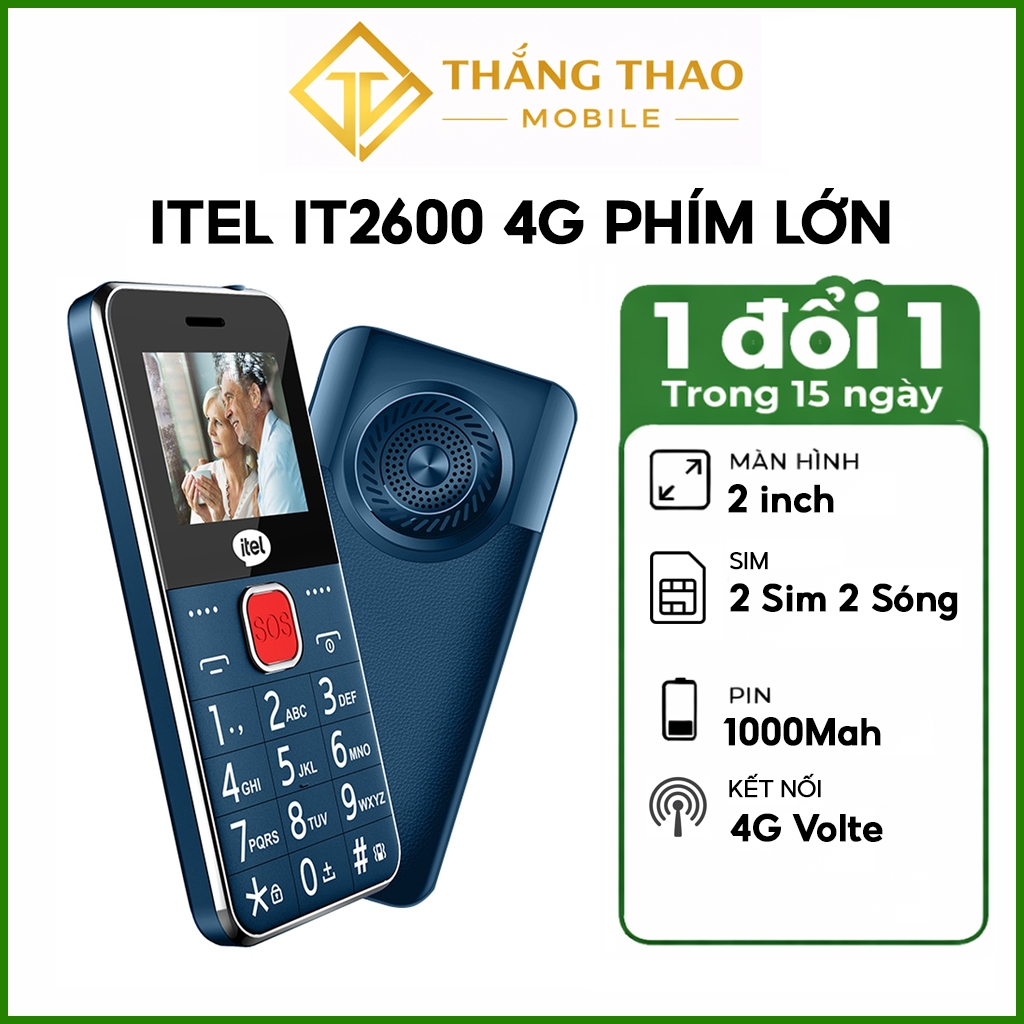 Điện thoại Itel it2600 4G Bàn phím to - Hàng chính hãng
