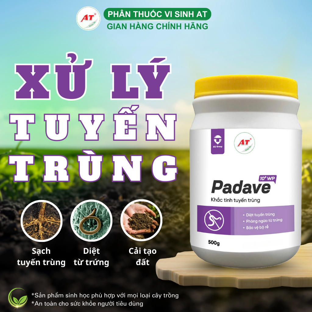 Hàng tặng không bán - Padave WP 500g - Xử Lí Tuyến Trùng Cho Mọi Loại Cây Trồng
