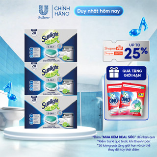Combo 3 hộp viên rửa chén Sunlight 84 viên/3 hộp
