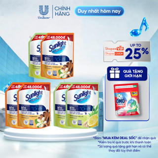 Combo 2 Nước Lau Sàn Sunlight BIOSHIELD Ngăn côn trùng hiệu quả | Túi 3,4KG | Chanh Yuzu & Sả | Quế & Cam Bergamot