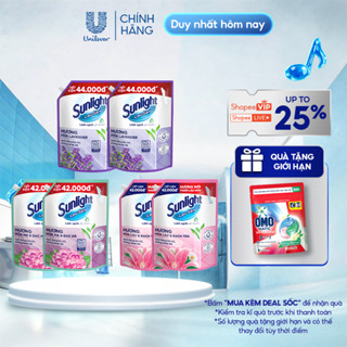 COMBO 2 Nước Lau Sàn Sunlight Tinh Dầu Thảo Mộc Sạch Bóng | Túi 3,6 KG |Hoa Hạ - Bạc Hà |Lily - Bạch Trà |Hoa Lavender
