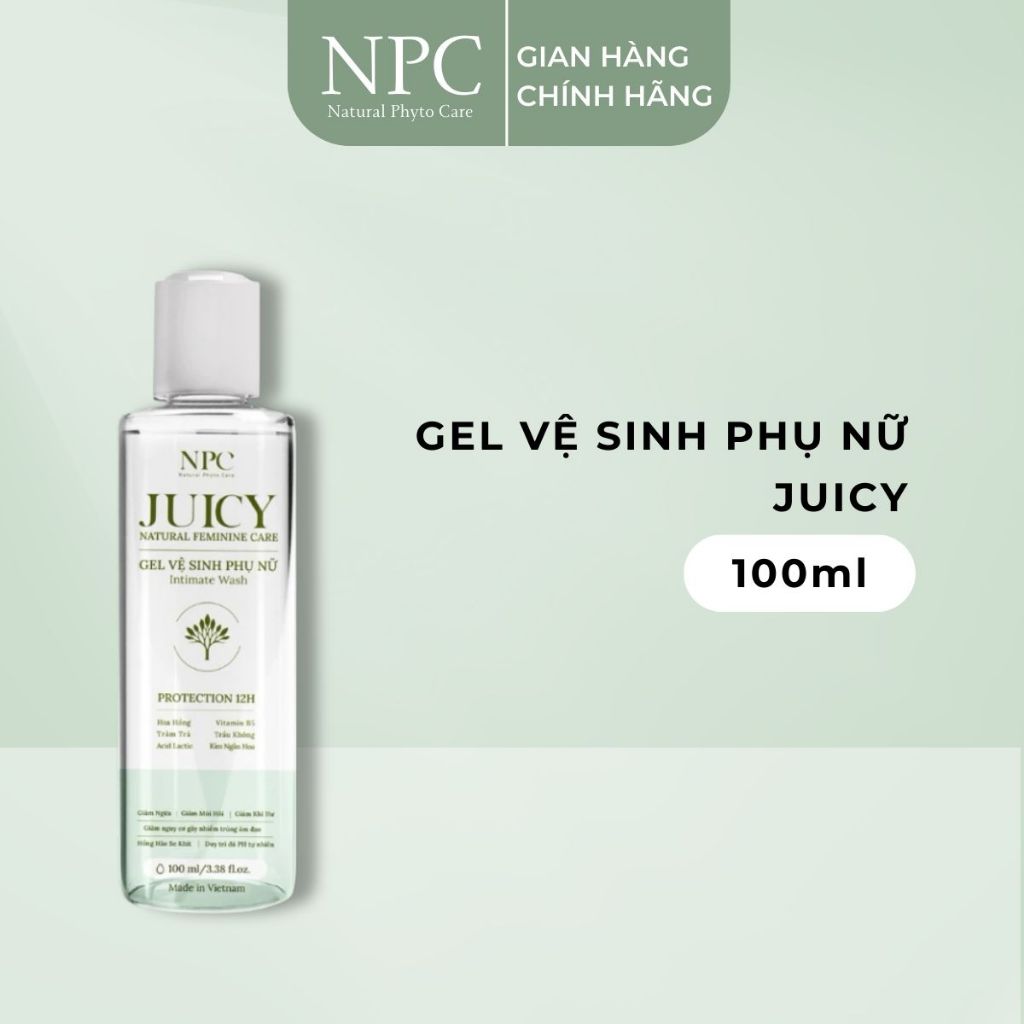 Dung dịch vệ sinh phụ nữ NPC Juicy tinh chất trầu không kháng khuẩn 100ml - NPC PHAR