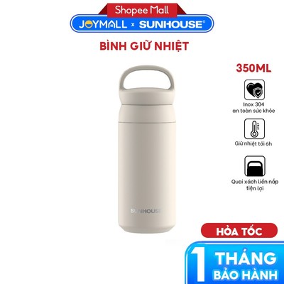 Bình Giữ Nhiệt Sunhouse Easy Go KS-TU350EW 350ml, Hàng chính hãng, Inox 304 Giữ Nhiệt 8H- JoyMall