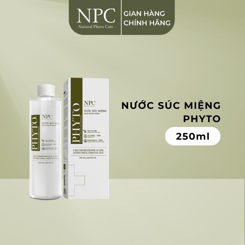 Nước súc miệng tinh dầu thiên nhiên Phyto 250ml - NPC PHAR