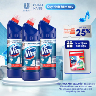 Combo 3 Nước Tẩy Bồn Cầu và Nhà Vệ Sinh Vim Diệt Khuẩn| Diệt 99,9% Vi Khuẩn (880ml)