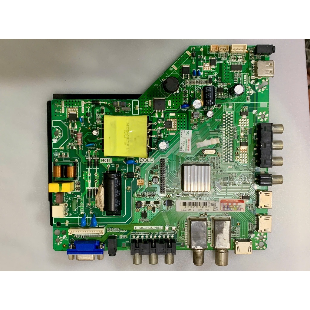 Bo main boar mạch linh kiện tivi tv Akino Pa-32TDBV nguồn, xử lý chung chính chủ khiển