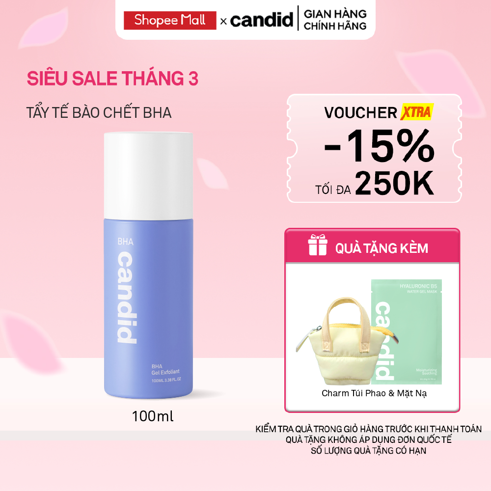 Hoạt Chất BHA Tẩy Tế Bào Chết & Thông Thoáng Lỗ Chân Lông - CANDID BHA Gel Exfoliant 100ml