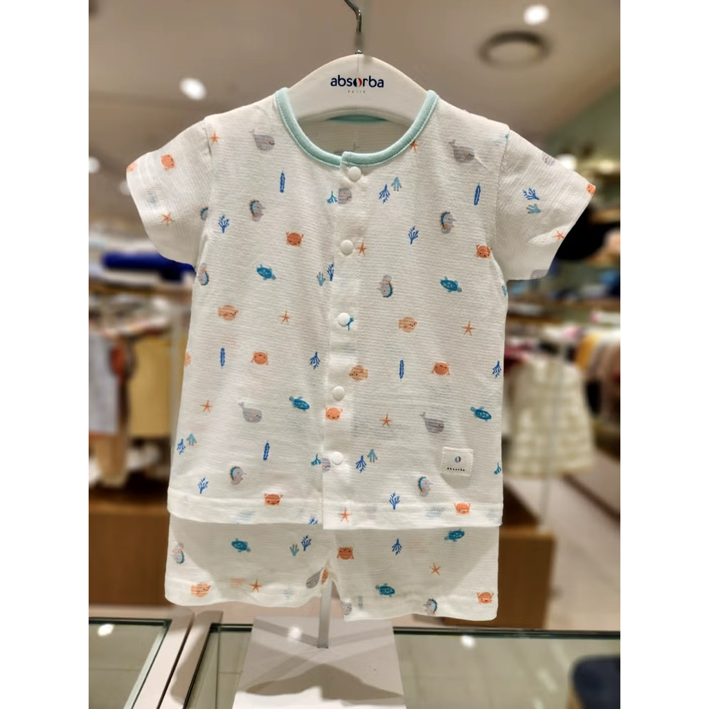 Bộ cộc cotton giấy mỏng nhẹ mềm mịn Absorba-full tag túi [size 90]