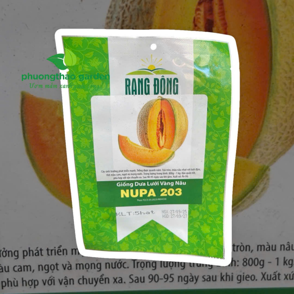 [Combo 2 Gói] Hạt giống Dưa lưới vàng F1 NUPA 203 - Gói 5 hạt