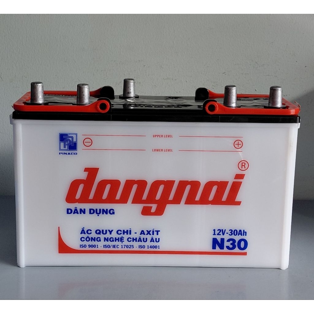 Bình 12v dân dụng đồng nai N30 | 12V - 30ah ( tặng acid châm bình )