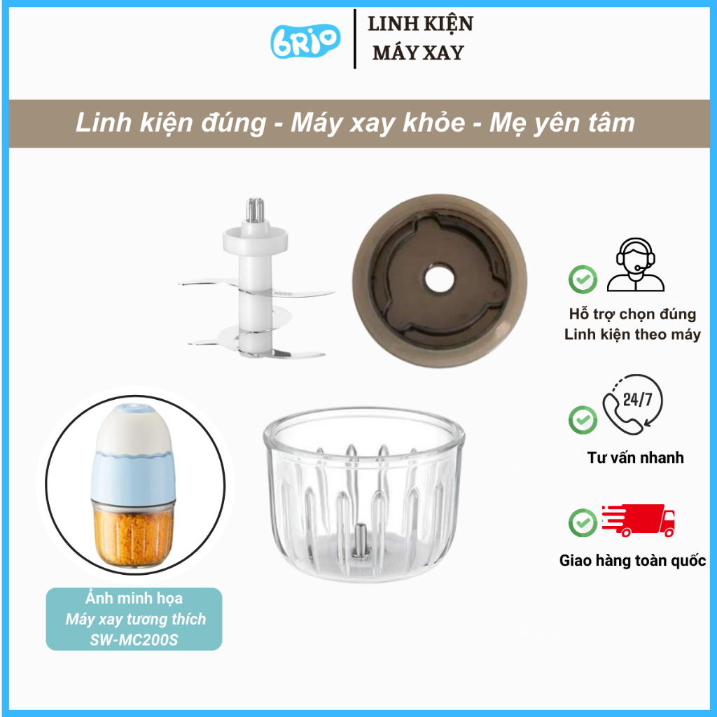 Linh kiện thay thế tương thích với máy xay 300ml SAMONO 8 lưỡi MC200S