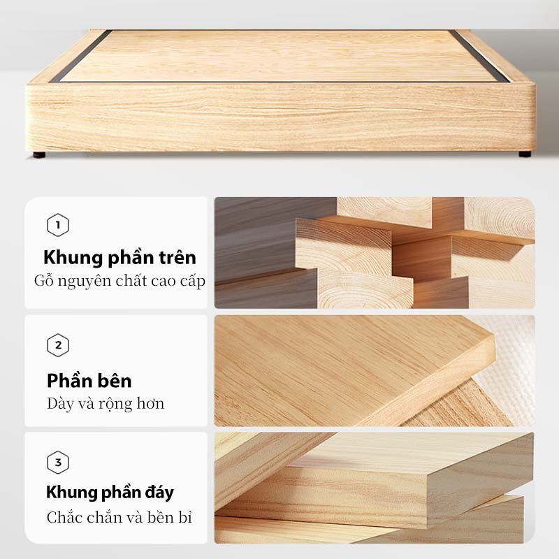 ALVIN Giường ngủ giường pallet Chống ẩm và kháng nấm mốc Không gây tiếng động khi trở mình | BigBuy360 - bigbuy360.vn