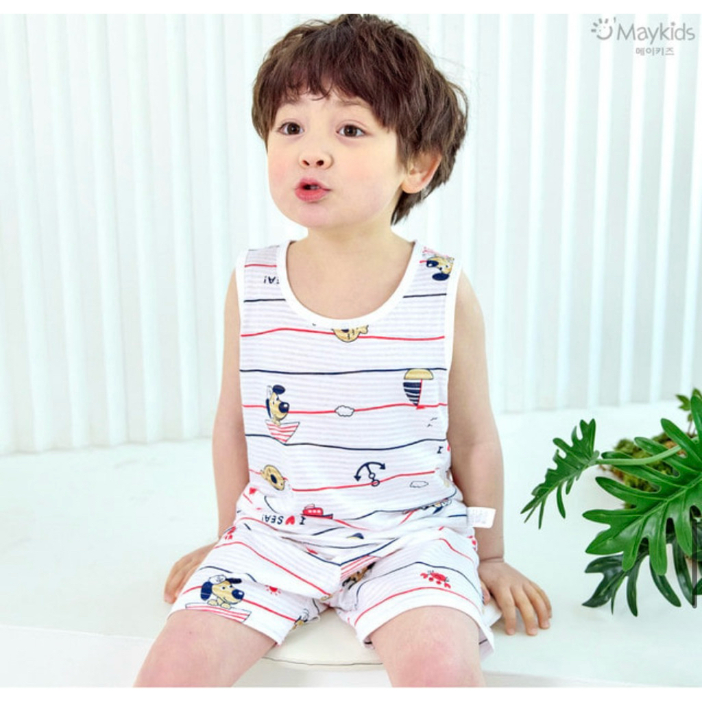 Bộ cotton giấy mỏng nhẹ mềm mại bé trai các mẫu Maykids-full túi tag [size 90-130]