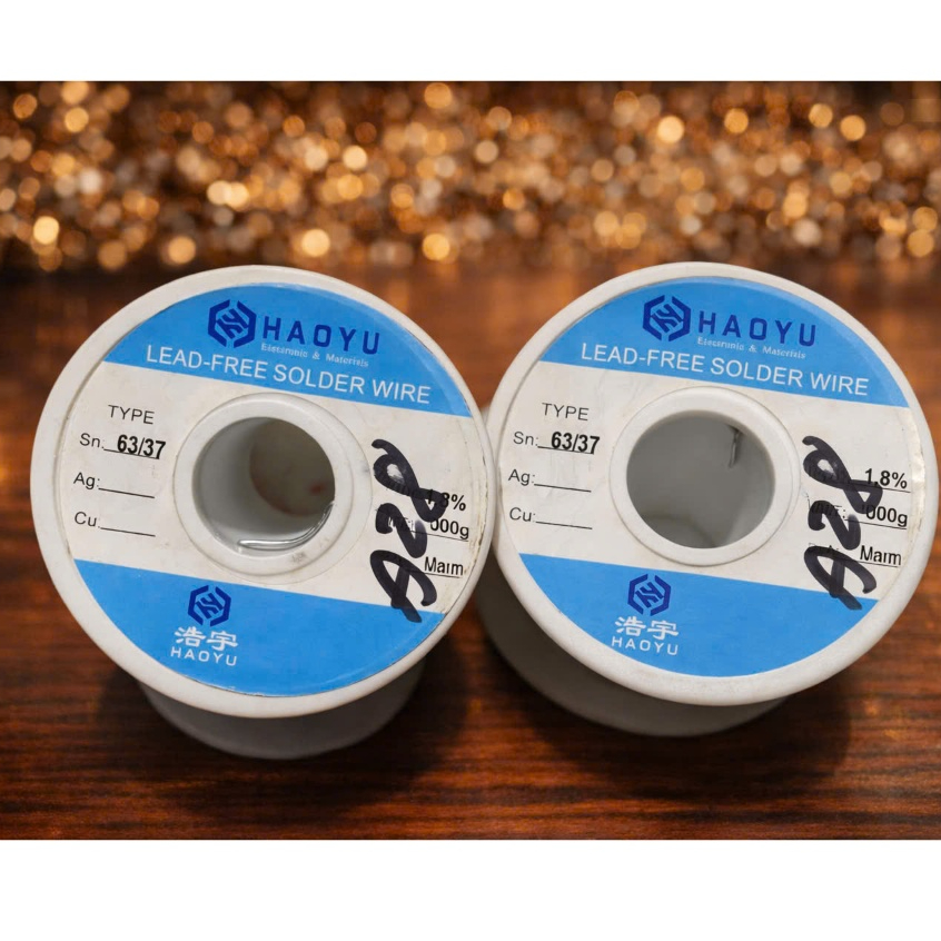 Thiếc hàn Sn63/37 nhẹ lửa mối hàn bóng lan đều siêu bám chắc cuộn 500g, 1000g sợi 1.0mm