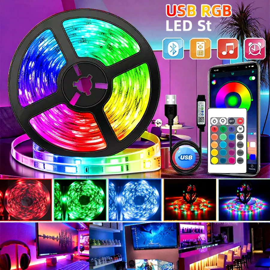 Đèn LED Dây RGB Trang Trí Phòng Ngủ Aesthetic – LED Decor Phòng Chill 2m 5m 10m