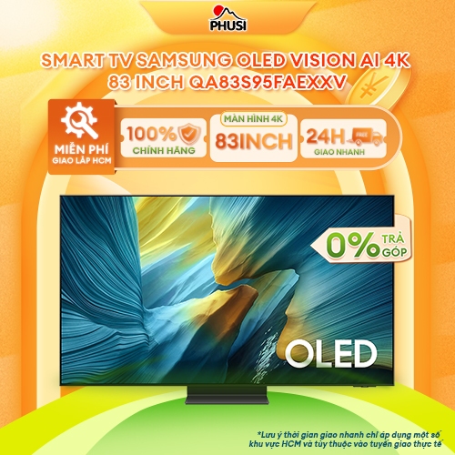 QA83S95FAEXXV [GIAO HÀNG MIỄN PHÍ HCM] Smart TV Samsung OLED Vision AI 4K 83 inch – CHÍNH HÃNG