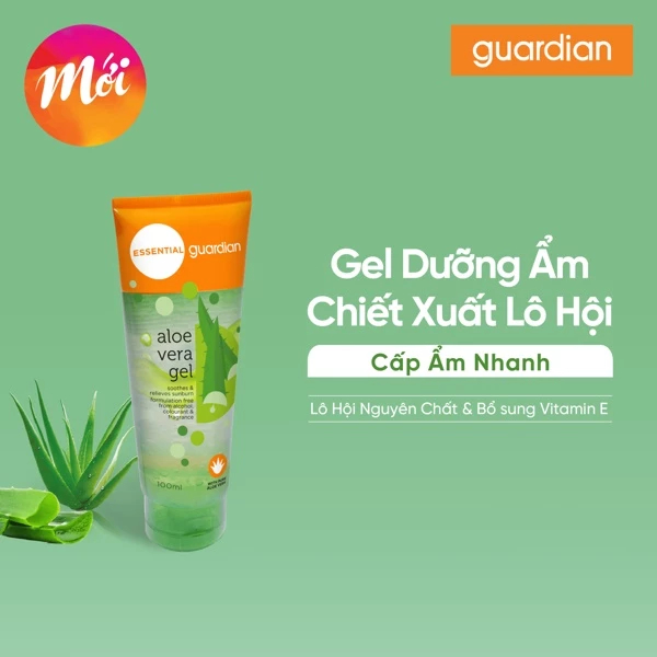 Gel Lô Hội Nha Đam Dưỡng Ẩm, Làm Mềm Da, Làm Dịu Vết Cháy Nắng Da Guardian / Sunxia Aloe Vera Gel