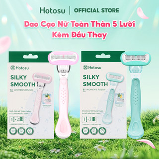 DAO CẠO NỮ TOÀN THÂN 5 LƯỠI KÈM ĐẦU THAY HOTOSU, DẢI BÔI TRƠN LÔ HỘI + VITAMIN E