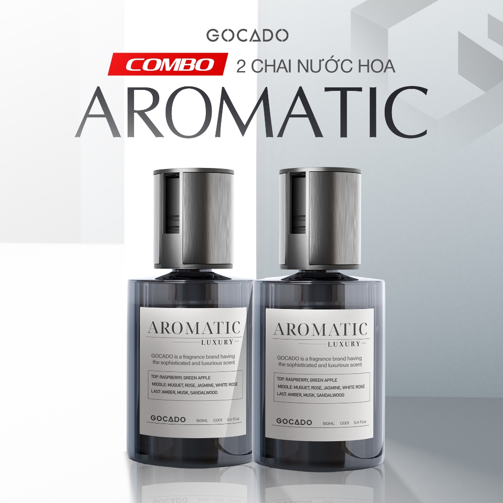 Combo 2 Chai Nước Hoa Ô Tô - AROMATIC  Khử Mùi Xe Hơi Cao Cấp,Hương Hoa Kết Hợp Vơi Gỗ