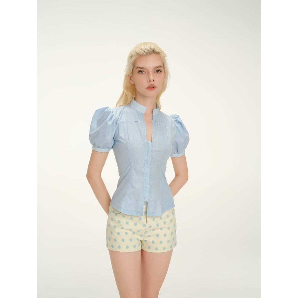 Quần shorts nữ MONÁ quần ngắn chấm bi ôm dáng chất kate  - MIMOSA Shorts | BigBuy360 - bigbuy360.vn
