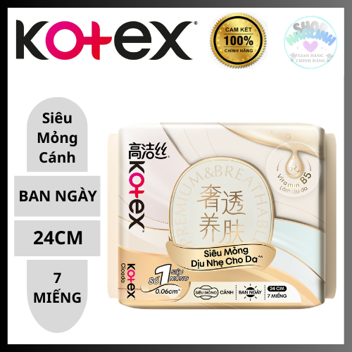 Băng Vệ Sinh Kotex Nhập Khẩu Cicada Siêu Mỏng Nhẹ 24cm  gói 7 miếng