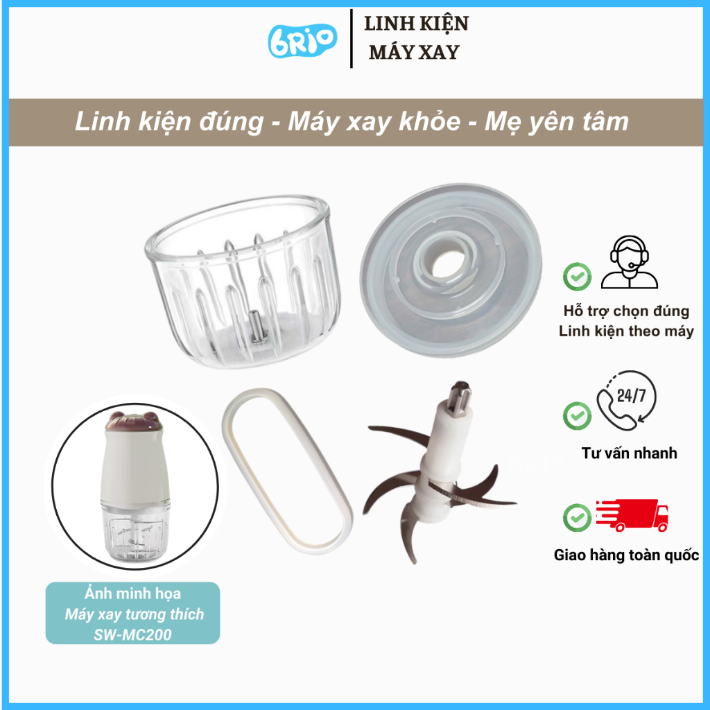 Linh Kiện thay thế tương thích với máy xay 300ml SAMONO  SW-MC200