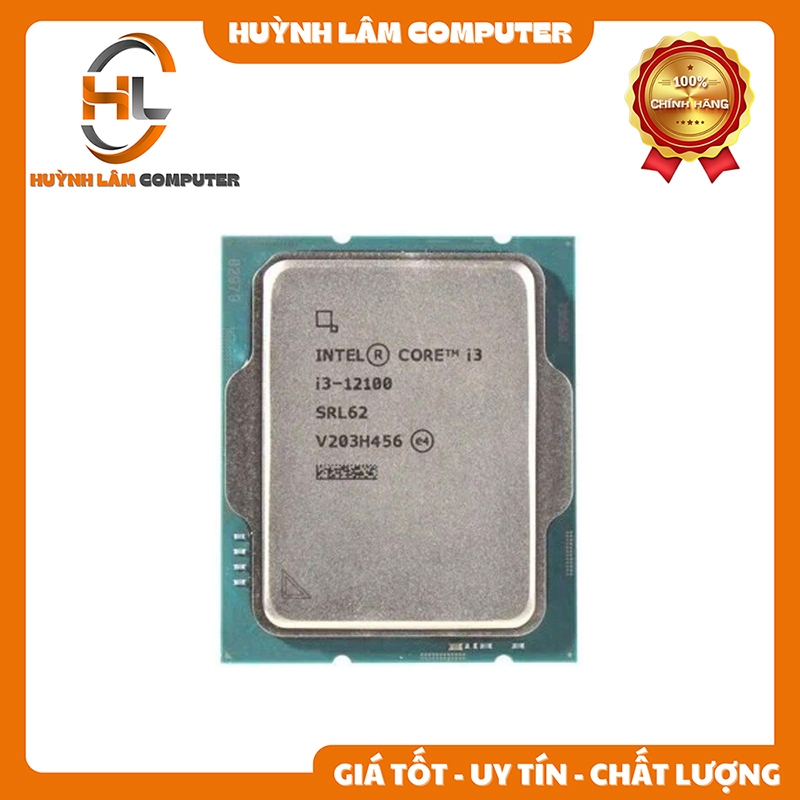 CPU Intel Core i3 12100 Tray | LGA 1700, 4 nhân/8 luồng - Không Fan