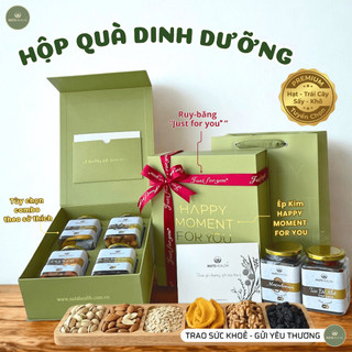 Hộp quà HMFY NUTSHEALTH (4 Hũ Hạt Dinh Dưỡng & Trái Cây Sấy)-Món quà ý nghĩa, set quà tặng các dịp sinh nhật, 8/3,20/11