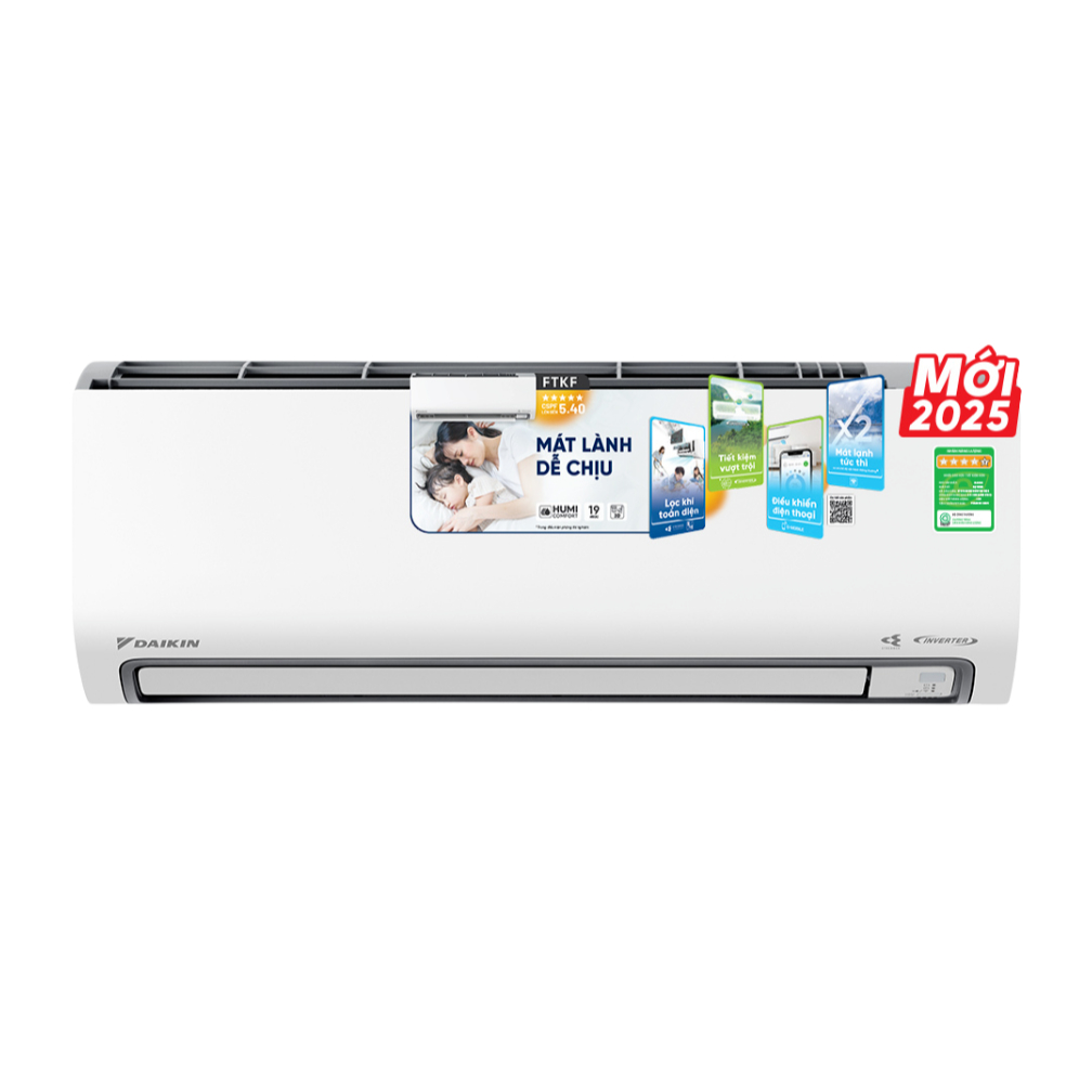 Máy lạnh Daikin 1 chiều Inverter FTKF25ZVMV 1HP 9000 BTU