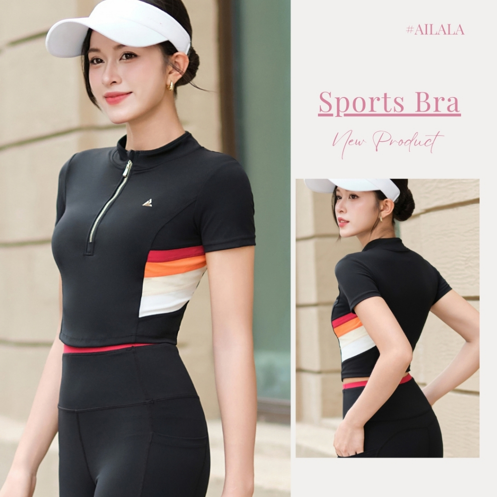 Áo Croptop Tập Yoga Gym AiLALA LUX10, Kiểu Áo Thể Thao Sẵn Đệm, Chất Liệu Cao Cấp Thoáng Khí