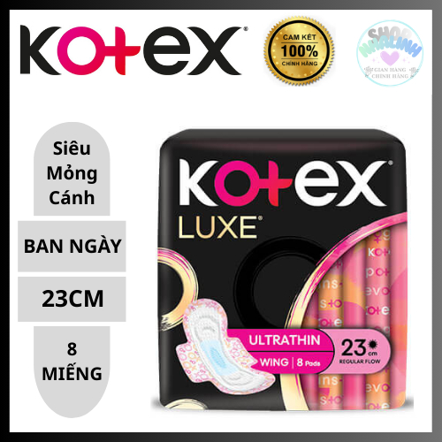 Băng vệ sinh Kotex LUXE có cánh 23cm 8 miếng