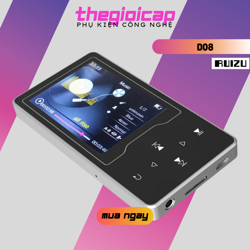 Máy nghe nhạc MP3, MP4 Màn Hình Cảm Ứng HD 2.4 inches Ruizu D08 Bộ Nhớ Trong 8GB