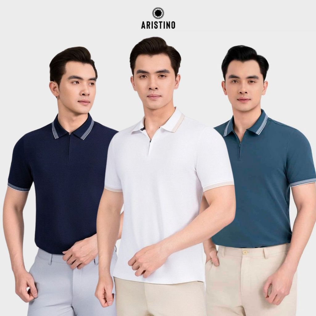[ONLY ONLINE] Áo Elite Polo Aristino Cotton Organic form Regular fit vừa vặn cơ thể, thoải mái khi v