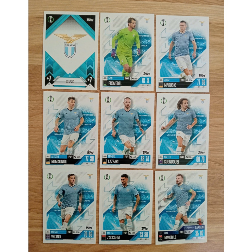 Thẻ Bóng Đá Topps Match Attax 2024/25 24/25 Lazio Full set 9 cards - SS Lazio