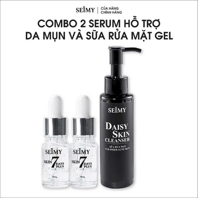 Combo 2 Serum Hỗ Trợ Da Mụn Và Sữa Rửa Mặt dạng Gel Seimy