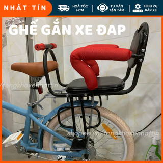 Ghế Ngồi Sau Xe Đạp Cho Bé Có Vòng Chắn Bảo Vệ Khung Thép Chắc Chắn, Đệm ÊM ÁI (Tải Trọng 35kg)