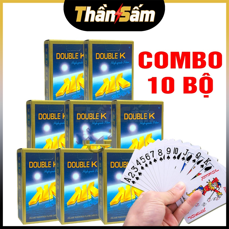 [Cây 10 Bộ] Bài Tây Giấy Double K Bài 52 Lá Giấy Đẹp Xịn Đồ Chơi Giải Trí Xả Stress Tiến Lên