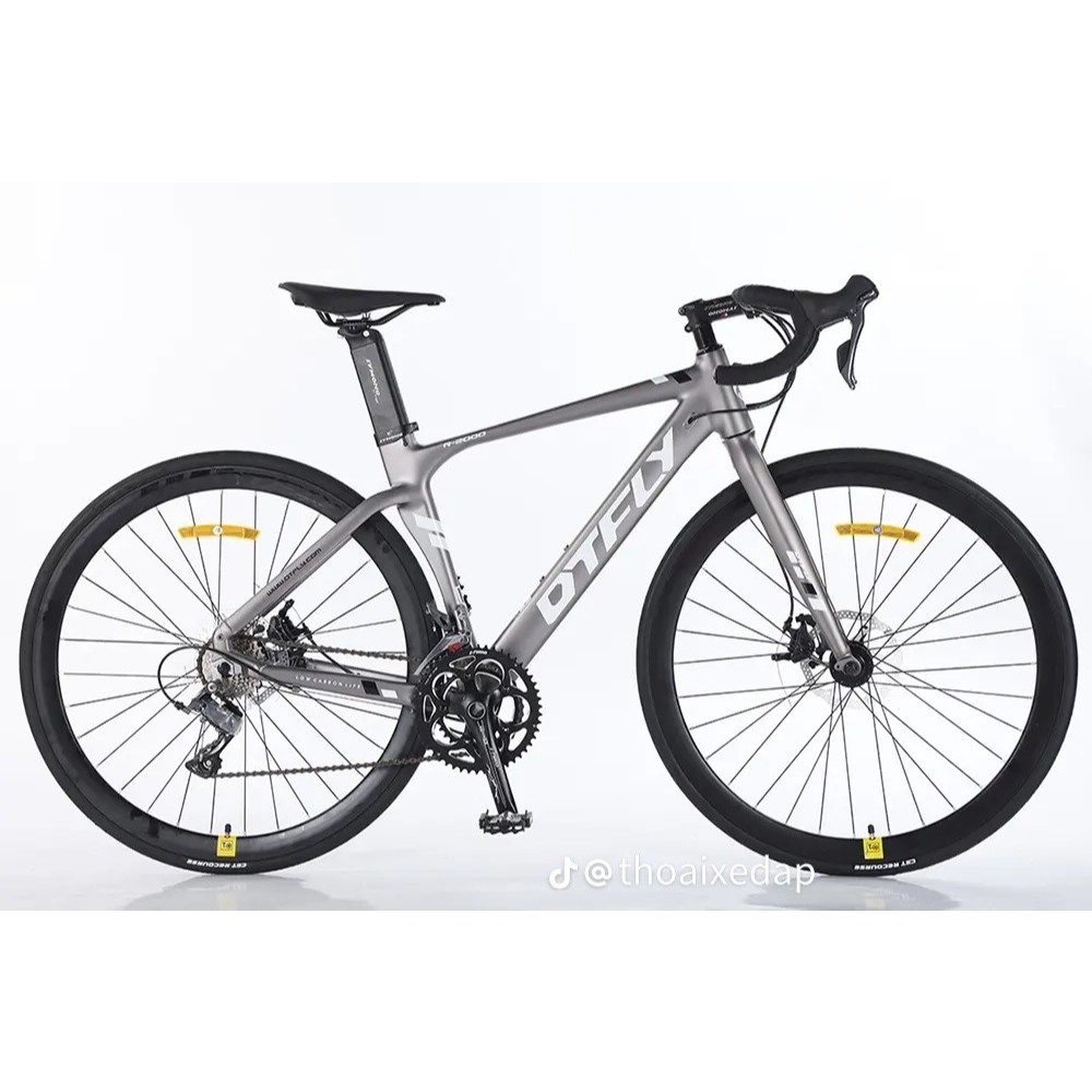 Xe Đạp Road DTFLY R2000 Khung Nhôm Siêu Nhẹ 6061 Không Mối Hàn, Full Bộ Shimano CLARIS Cao Cấp,Phanh