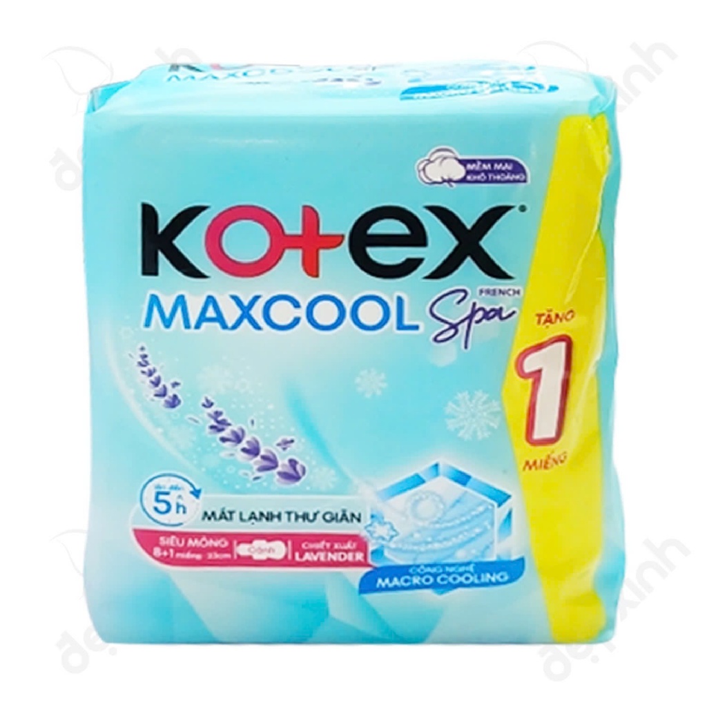 Băng Vệ Sinh Kotex Max Cool Siêu Mỏng Cánh 8 Miếng 23cm